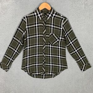 Rails Hunter Shirt Women's XS Olive Green Plaid Long Sleeve Button Down